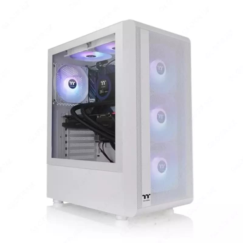 Компьютерный корпус Thermaltake S200 TG ARGB Snow (CA-1X2-00M6WN-00). — 1