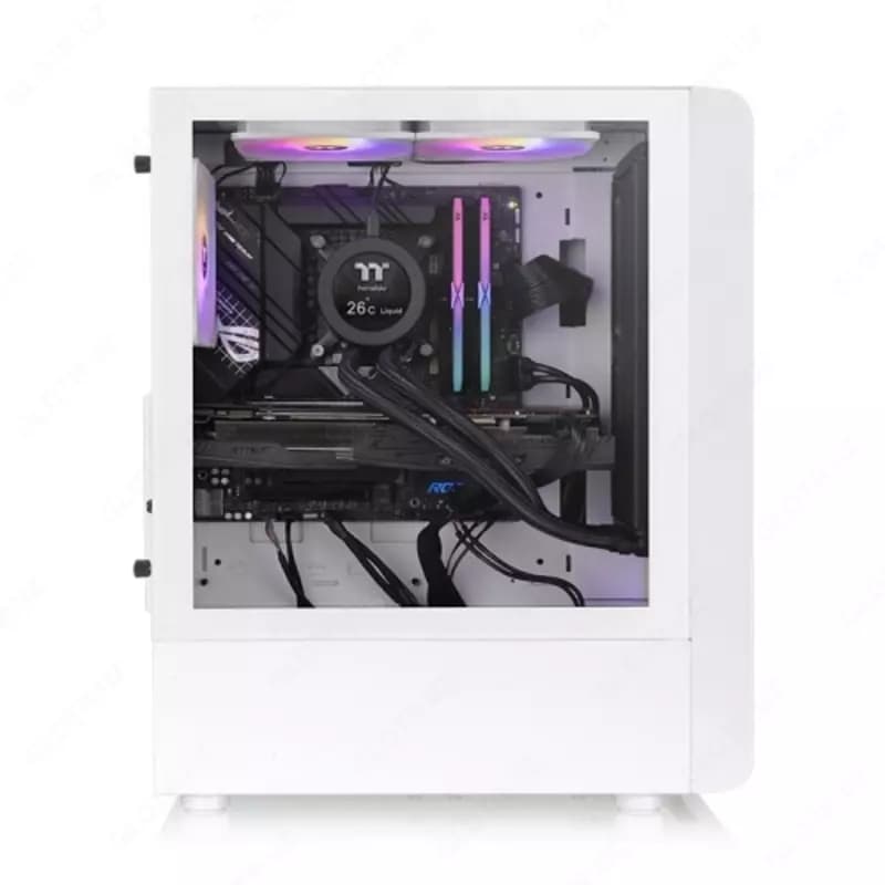 Компьютерный корпус Thermaltake S200 TG ARGB Snow (CA-1X2-00M6WN-00). — 3