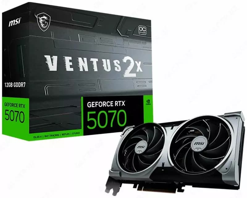 Видеокарта MSI GeForce RTX 5070 12G VENTUS 2X OC — 1