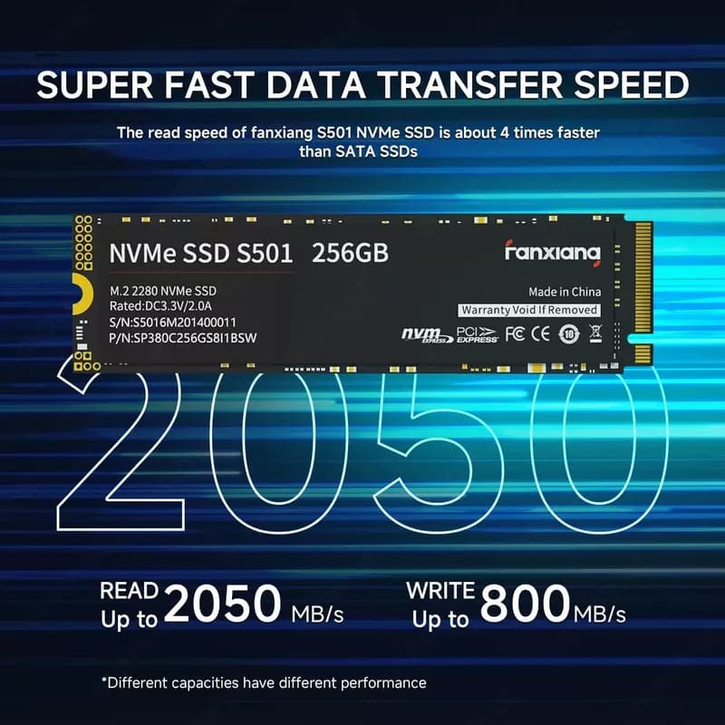Твердотельный накопитель Fanxiang 256GB NVMe SSD 3D NAND1.3 PCIe Gen3x4 M.2 — 3