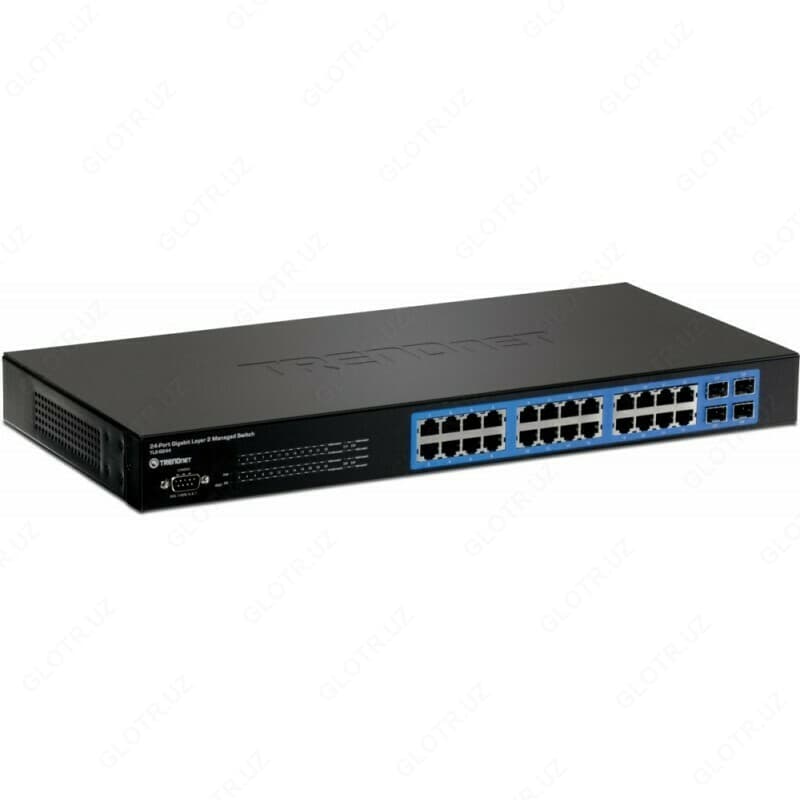 Коммутатор TL2-G244 24-порта Gigabit Layer 2 w/ 4 Shared Mini-GBIC Slots — 1