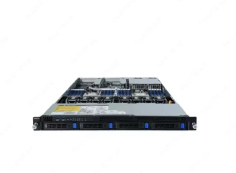 Платформа Gigabyte 1U R182-Z90, До двух процессоров AMD EPYC 7002, DDR4, 4x3.5”/2.5” SATA/SAS, 2x1000Base-T