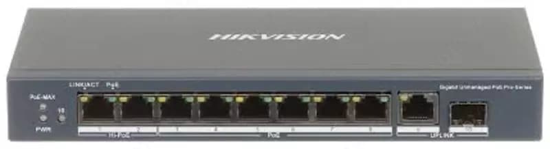 Коммутатор неуправляемый 10-портовый гигабитный PoE DS-3E0510HP-E — 3