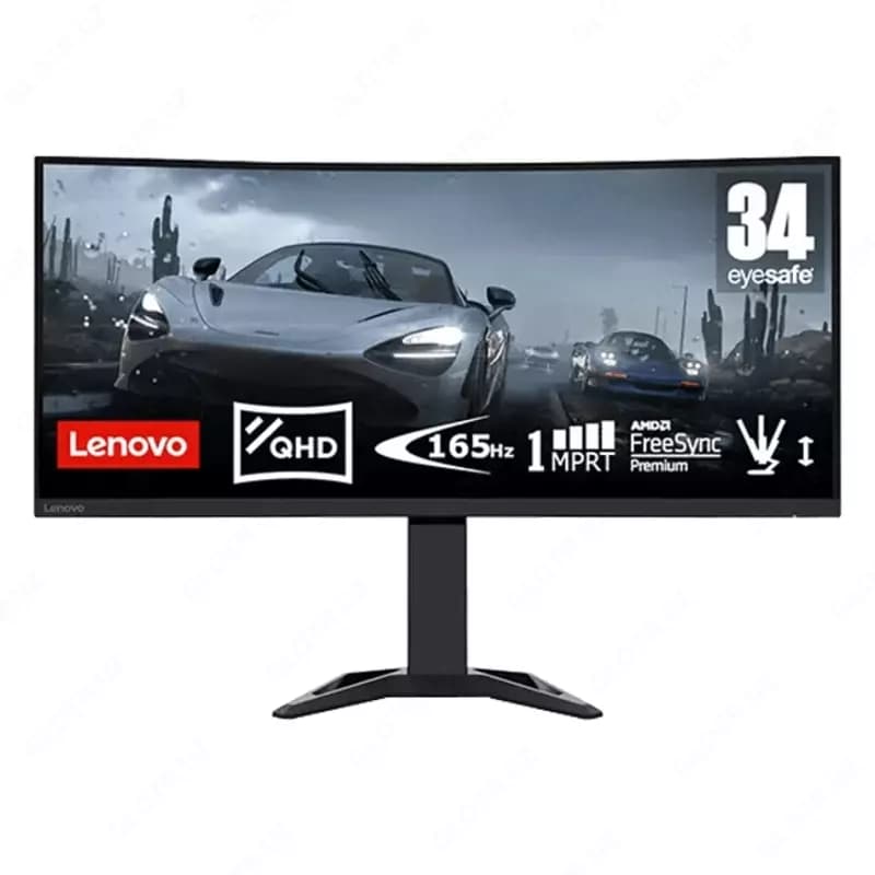 Монитор Lenovo - 34” G34w-30 Gaming Monitor, VA, 165Hz, 0,5mc, WQHD (3440x1440), HDMI, Display Port (66F1GAC1EU) (распродажа) — 1