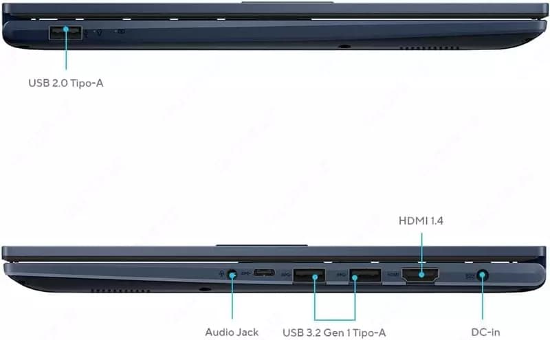 Ноутбук ASUS VIVOBOOK X1404V I3-1315U 8GB 512GB 14.0” FHD QUIET BLUE — 5