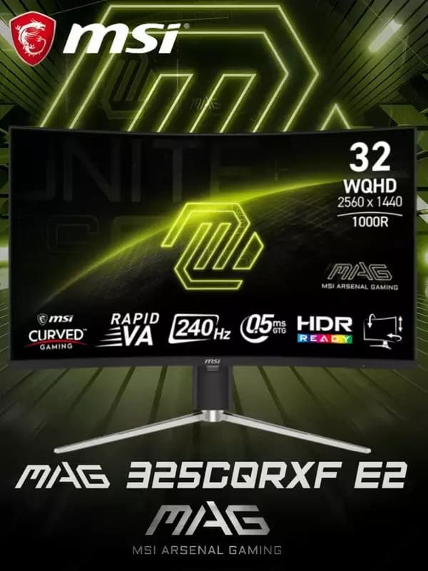 Монитор MSI | MAG | 325CQRXF E2 | Curved 1000R | 240Hz | 32” — 1