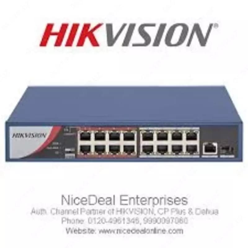 Коммутатор 16-портовый гигабитный интеллектуальный POE DS-3E1518P-EI/M — 1