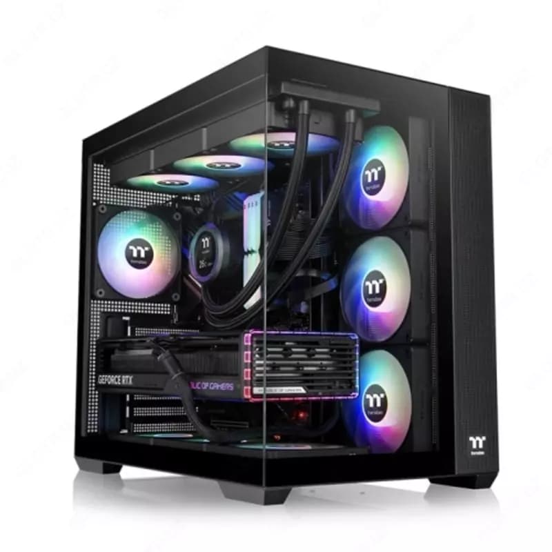 Компьютерный корпус Thermaltake View 380 TG ARGB Hydrangea Blue (CA-1Z2-00MFWN-00). — 1