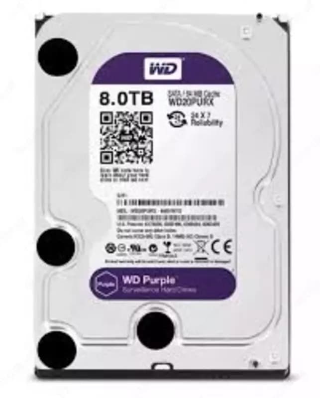HDD - Диск - 8 Tb WD - Purple - (Фиолетовый) WD80PURX-78 для видеонаблюдения - HIKVISION - ( RES ) — 3