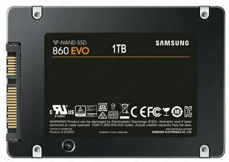 SSD Samsung 1000Gb 860 EVO 2,5” SATA III (MZ-76E1T0BW) — 3