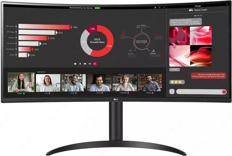 Монитор LG | 34WR55QC-B | Curved | 100Hz | 34” — 1