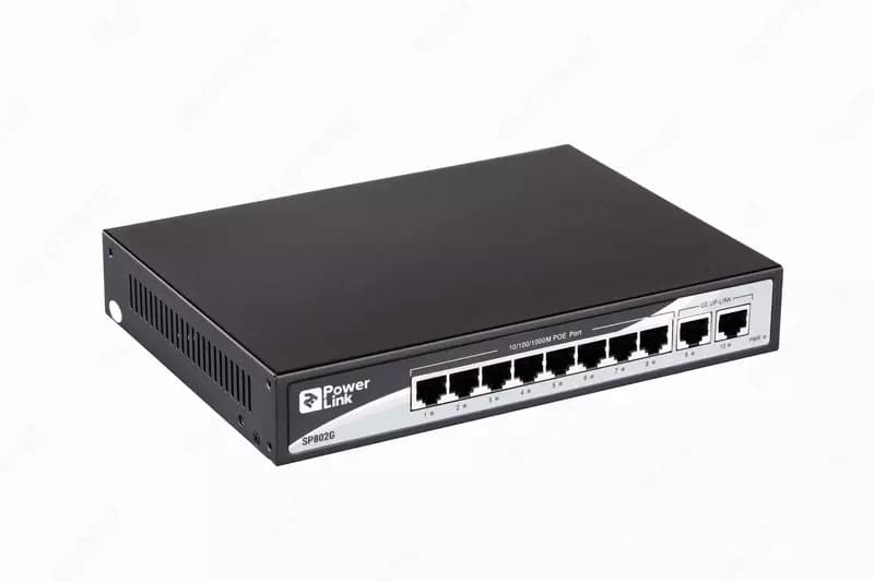 Коммутатор 2E PowerLink SP802G 10xGE (8xGE PoE, 2xGE Uplink, 150W), неуправляемый — 1