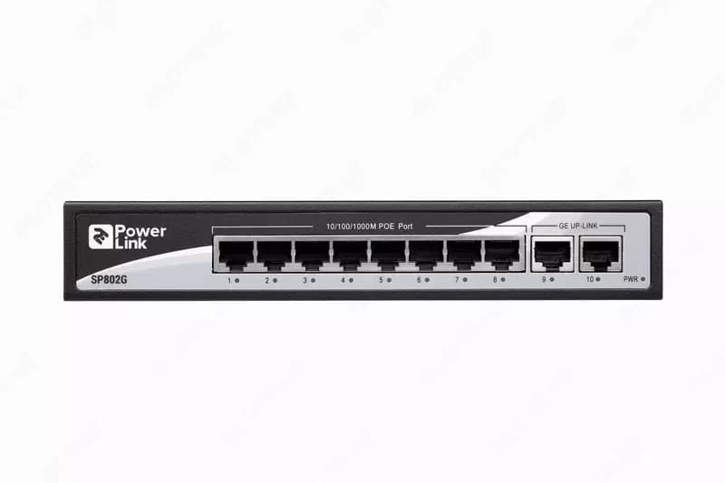 Коммутатор 2E PowerLink SP802G 10xGE (8xGE PoE, 2xGE Uplink, 150W), неуправляемый — 2