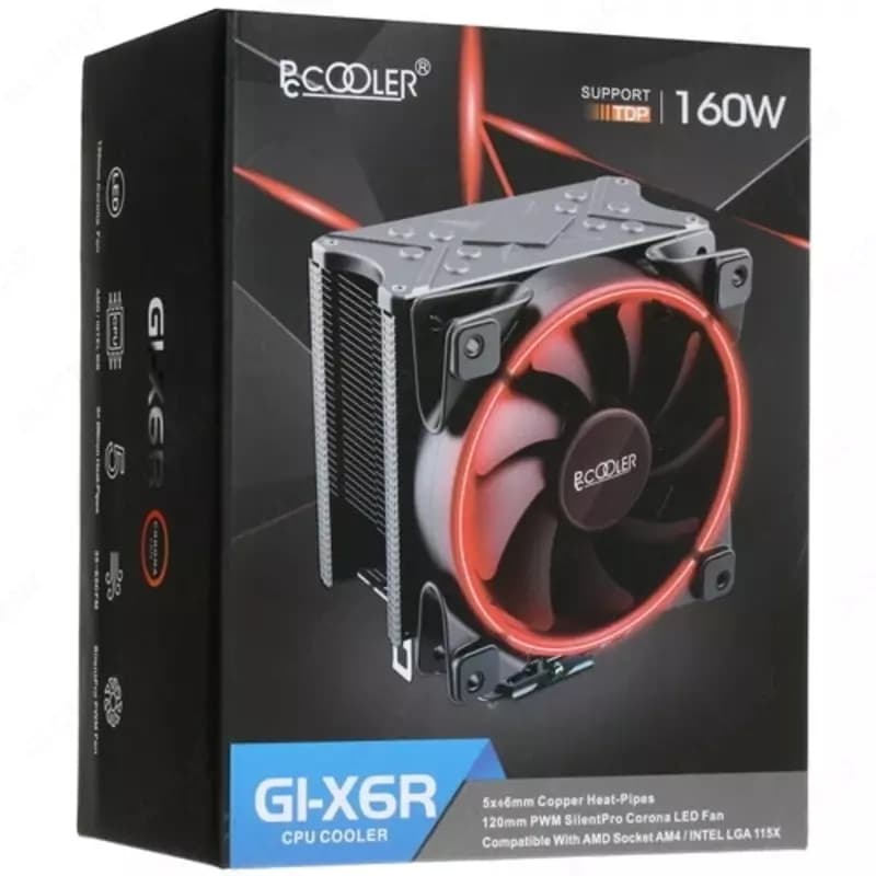 Система охлаждения PCCooler GI-X6 Red — 1