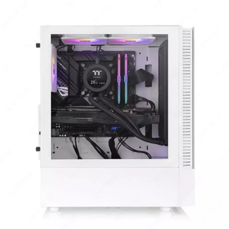 Компьютерный корпус Thermaltake View 200 TG ARGB Snow (CA-1X3-00M6WN-00). — 3