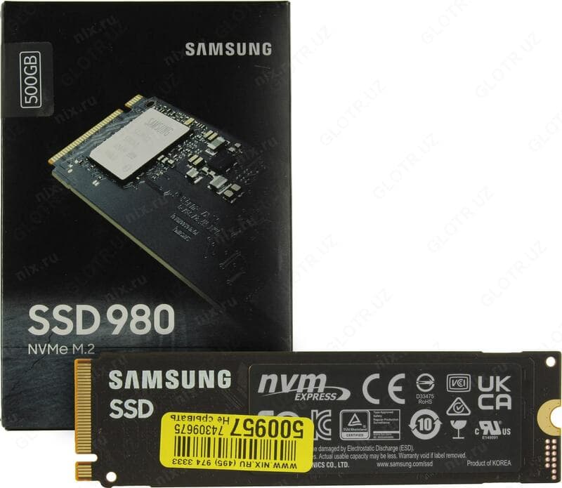 Твердотельный накопитель SSD Samsung 980 500 Гб MZ-V8V500BW PCI-E — 1