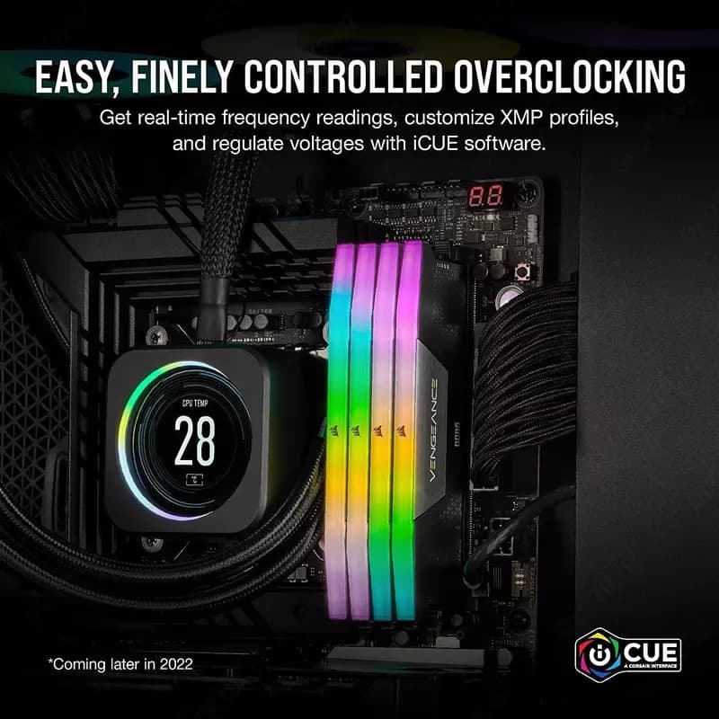 Оперативная память CORSAIR VENGEANCE RGB DDR5 RAM 32GB (2x16GB) 6000MHz — 3