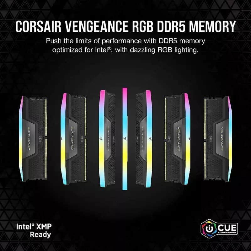 Оперативная память CORSAIR VENGEANCE RGB DDR5 RAM 32GB (2x16GB) 6000MHz — 4