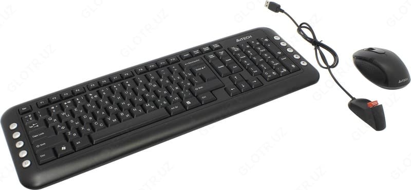 Комплект клавиатура и мышь A4Tech V-Track Wireless 7200N Black USB — 1