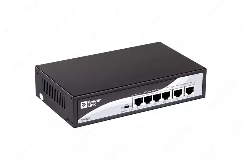 Коммутатор 2E PowerLink SP402F 6xFE (4x FE PoE, 2xFE Uplink, 65W), неуправляемый — 1