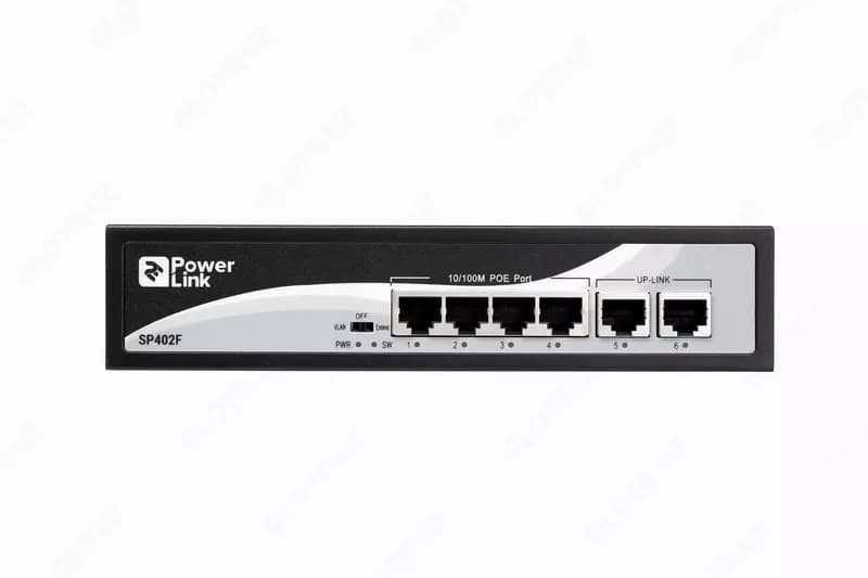 Коммутатор 2E PowerLink SP402F 6xFE (4x FE PoE, 2xFE Uplink, 65W), неуправляемый — 3