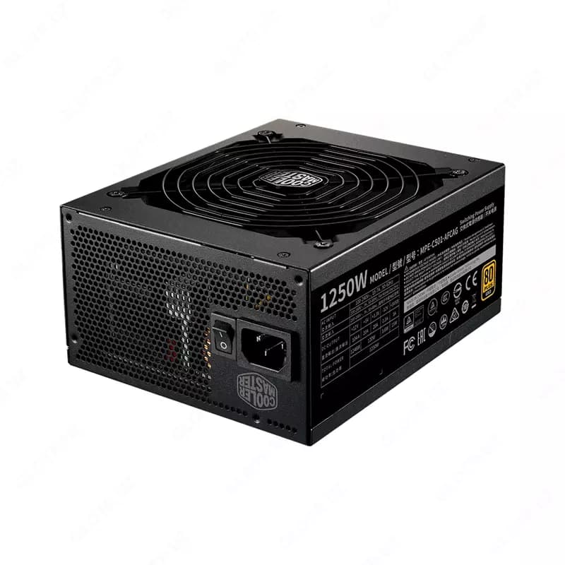 Блок питания CoolerMaster MWE Gold 1250 V2 Full Modular. — 1