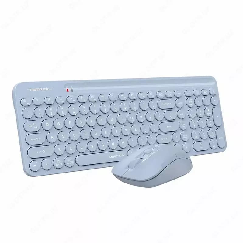 Комплект клавиатура-мышь A4Tech Fstyler FG3300 (Grey, Blue). — 1