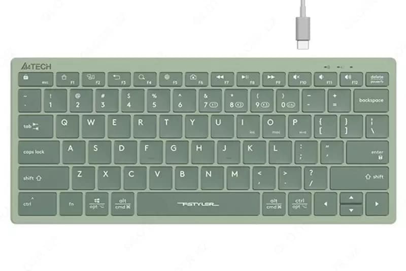 Клавиатура A4Tech FBX51C (зеленая, серая, белая)