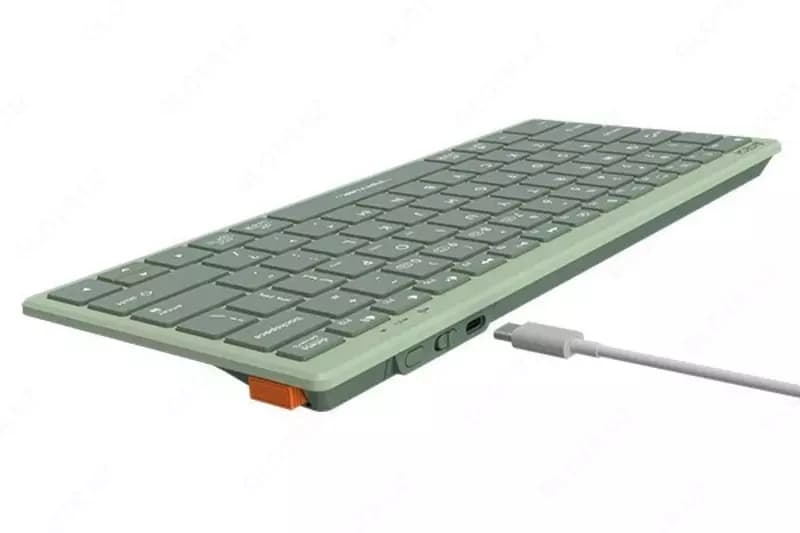 Клавиатура A4Tech FBX51C (зеленая, серая, белая) — 5