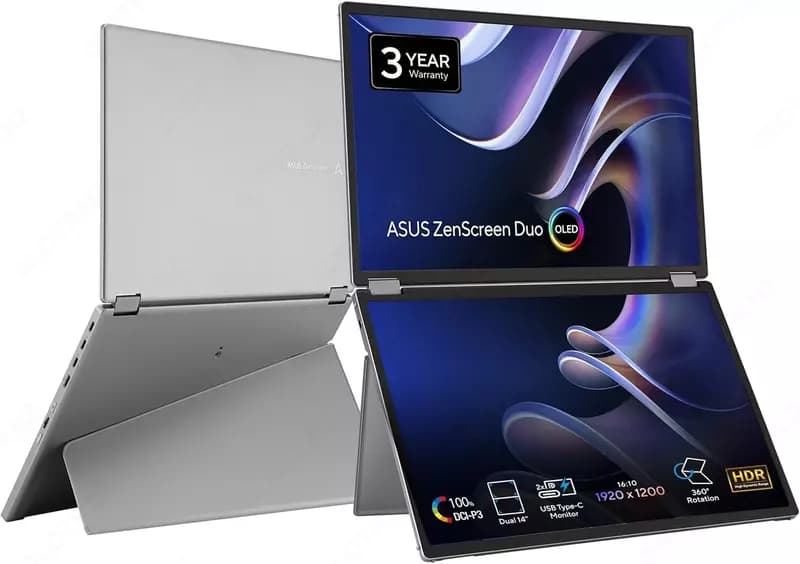 Складной портативный монитор ASUS ZenScreen Duo OLED 360° (MQ149CD) — 1