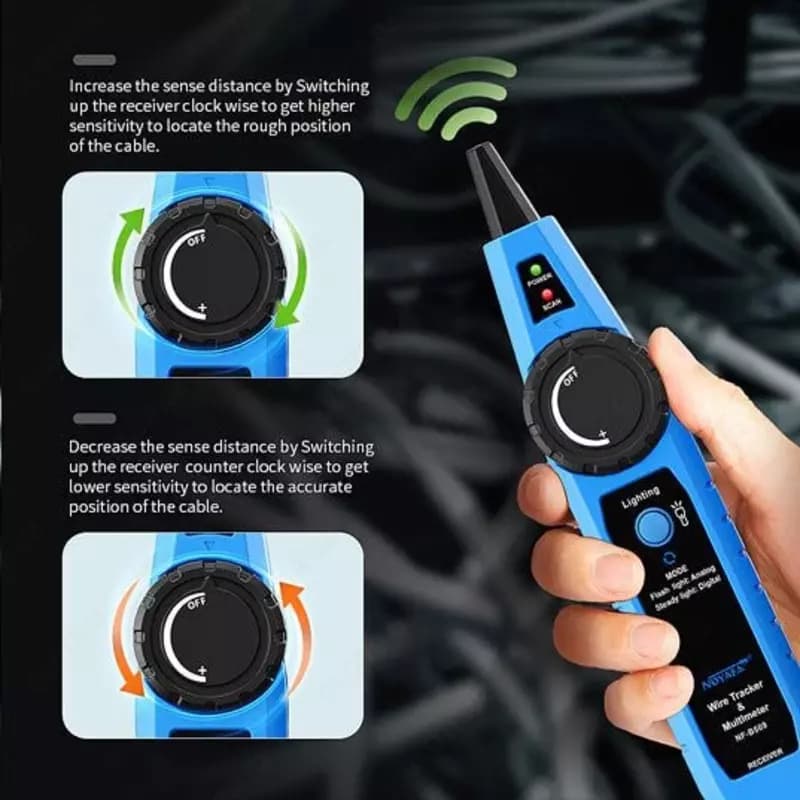 Многофункциональный сетевой тестер Noyafa NF-B509, Lan tester ethernet — 2
