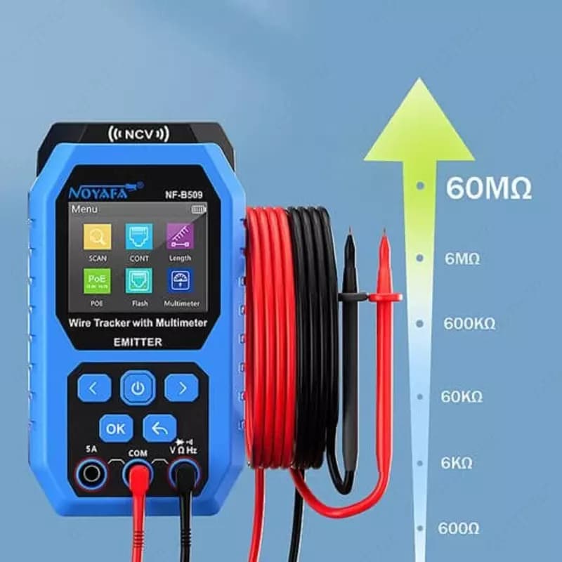 Многофункциональный сетевой тестер Noyafa NF-B509, Lan tester ethernet — 3