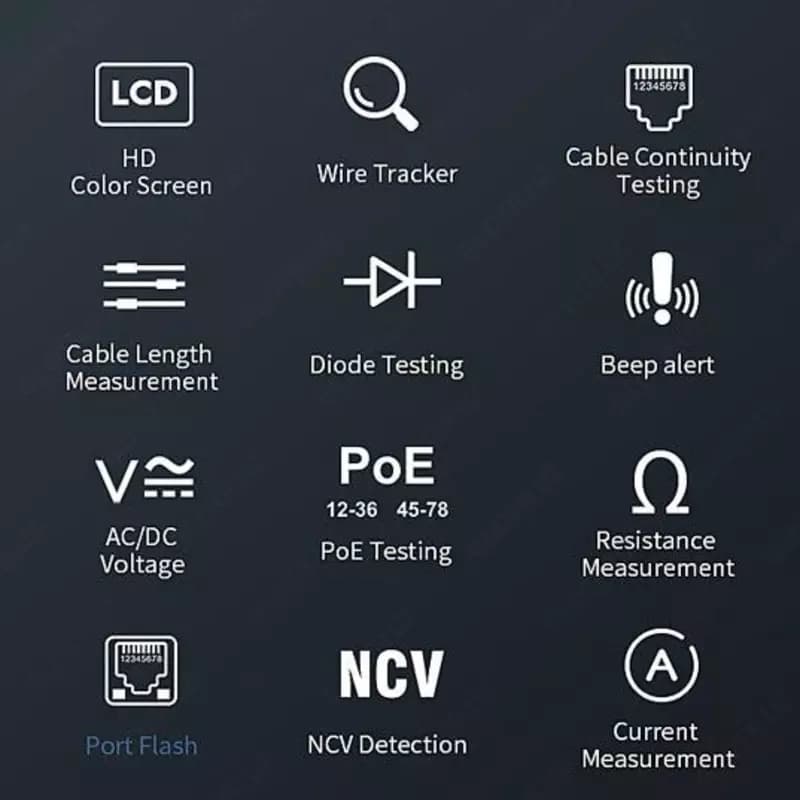 Многофункциональный сетевой тестер Noyafa NF-B509, Lan tester ethernet — 7