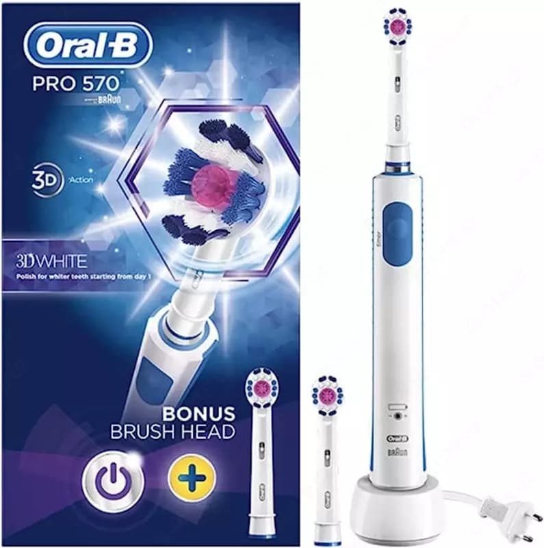 Зубная щетка Oral B Crossaction Pro 570 3D White — 1