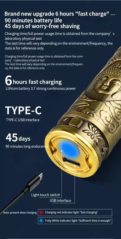 Компактная мини электрическая бритва для бороды mini 2 LY-105 — 5