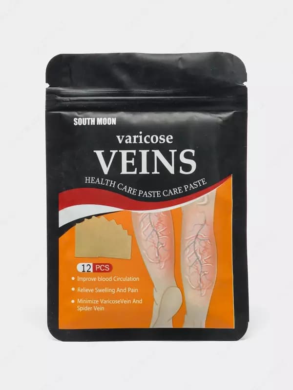 Пластыри для ног от варикозного расширения вен Veins, обезболивающие, 12 штук. — 1