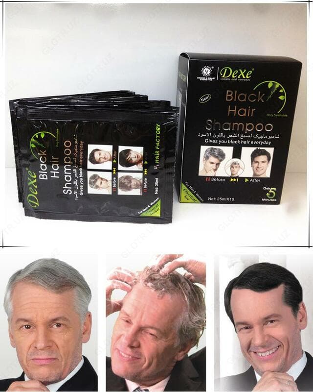 Шампунь для мужчин от седых волос DEXE BLACK HAIR SHAMPOO — 3