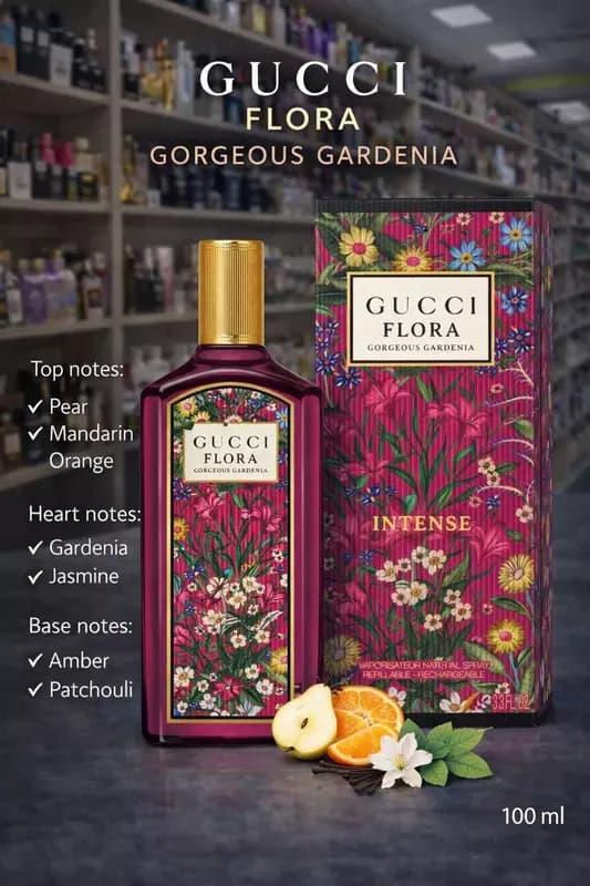 Парфюмерная вода для женщин "Gucci" Flora Gorgeous Gardenia Intense, 100 мл — 4
