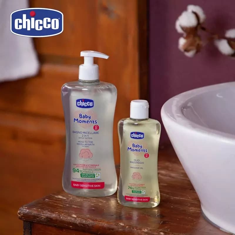 Масло для ванны для чувствительной кожи CHICCO Baby Moments0+ 200 мл — 6