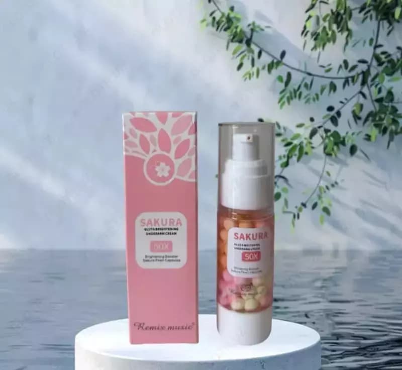 Крем для отбеливания подмышек "Sakura Gluta" Brightening Underarm Cream, 30гр. — 2