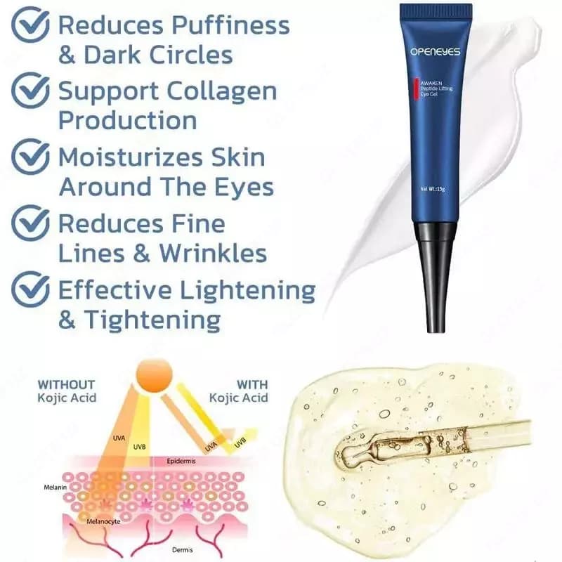 Мужской пептидный лифтинг-гель (крем) для глаз OPENEYES Awaken Peptide — 1