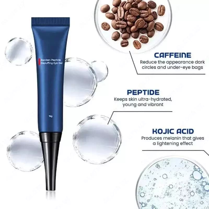 Мужской пептидный лифтинг-гель (крем) для глаз OPENEYES Awaken Peptide — 2