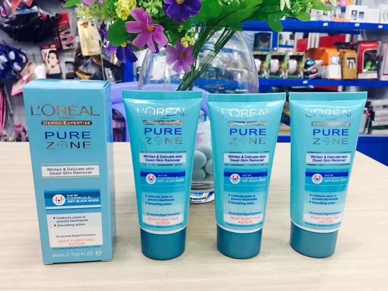 Крем-пилинг Loreal Pure Zone для удаления вымерщих клеток кожи — 5