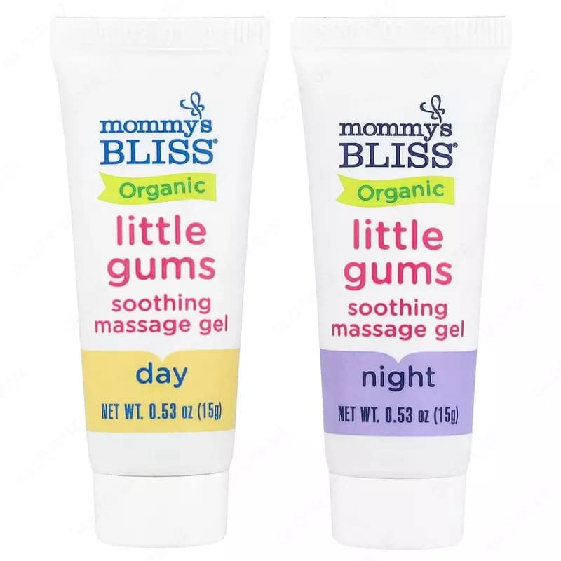 Успокаивающий массажный гель для десен у новорожденных ”Mommy’s Bliss” Organic Little Gums дневной/ночной пакет — 1