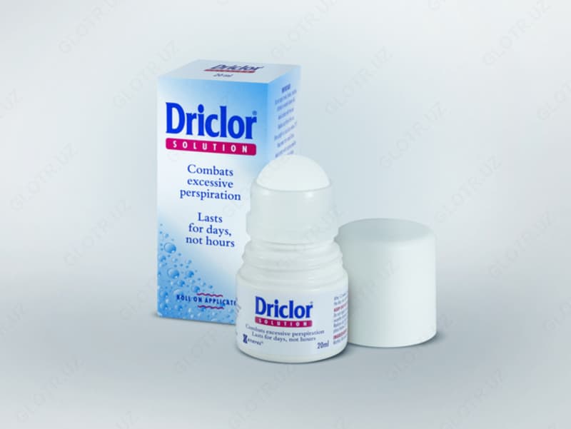 ДРИКЛОР (Driclor solution Stiefel Laboratories)- эффективное средство против повышенного потоотделения — 1
