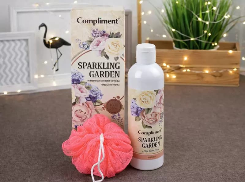 Набор подарочный Sparkling Garden (гель+мочалка) — 3