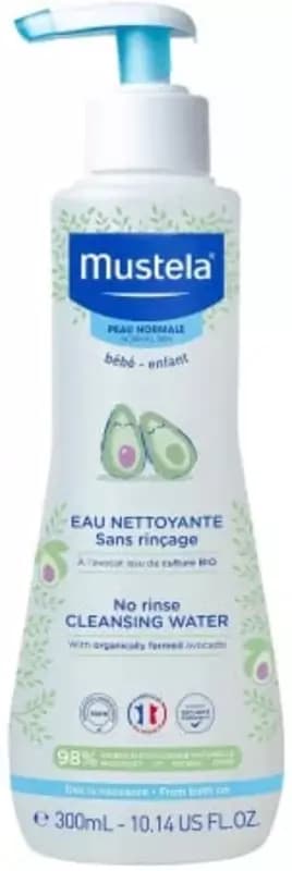 Очищающая вода-лосьон для новорожденных (без смывания) ”Mustela” Bebe (300 мл) Франция — 1