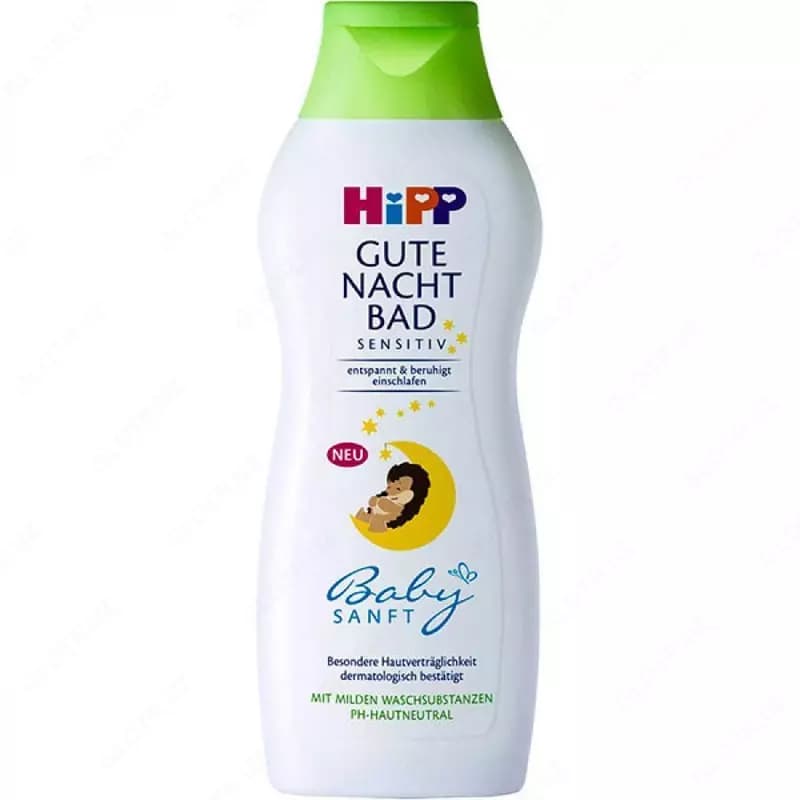 Очищающая и успокаивающая жидкость для ванны HiPP Babysanft Goodnight Bad, 350 мл — 1