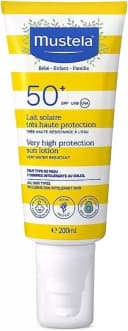 Солнцезащитный лосьон с высокой степенью защиты ”Mustela” SPF50+ (200 мл) Франция