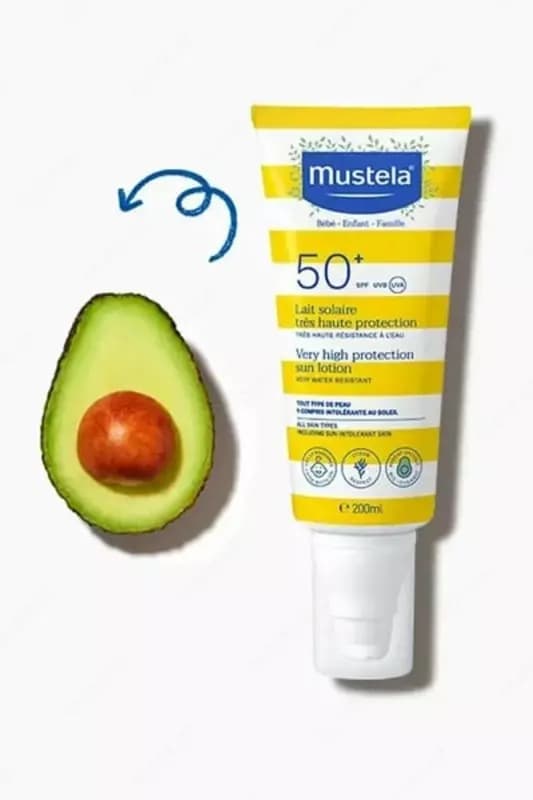 Солнцезащитный лосьон с высокой степенью защиты ”Mustela” SPF50+ (200 мл) Франция — 2